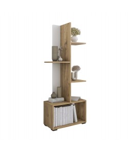 ΒΙΒΛΙΟΘΗΚΗ TRIVIO HM18195.03 ΜΕΛΑΜΙΝΗ ΣΕ ΛΕΥΚΟ-ATLANTIS GREEN 50x25x127Υεκ.