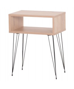 ΚΟΜΟΔΙΝΟ TODD HM18183.03 ΜΕΛΑΜΙΝΗ ΣΟΝΑΜΑ-ΠΟΔΙΑ ΣΕ ΦΥΣΙΚΟ 46x30x59Υεκ.