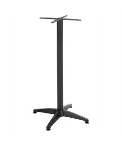 ΒΑΣΗ ΜΠΑΡ ΑΛΟΥΜΙΝΙΟΥ 4ΝΥΧΗ 66X66X109Υεκ. ΜΕ ΣΤΑΥΡΟ 44x44εκ. HM450.03 ΜΑΥΡΗ