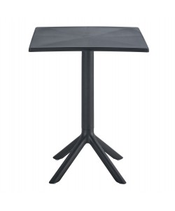 ΤΡΑΠΕΖΙ ΠΟΛΥΠΡΟΠΥΛΕΝΙΟΥ ΤΕΤΡΑΓΩΝΟ TERRIN HM6125.12 ΜΑΥΡΟ 60,5x60,5x76,5Υεκ.