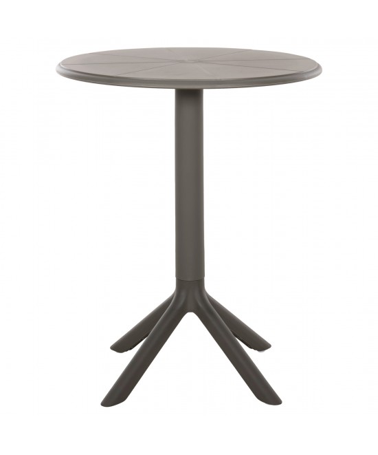 ΤΡΑΠΕΖΙ ΠΟΛΥΠΡΟΠΥΛΕΝΙΟΥ ΣΤΡΟΓΓΥΛΟ TERRIN HM6124.15 OLIVE GREEN Φ60x75Υεκ.