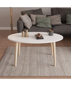 ΣΕΤ ΤΡΑΠΕΖΙ ΣΑΛΟΝΙΟΥ & 3 ΒΟΗΘ.ΤΡΑΠΕΖΑΚΙΑ VITAL HM18180.01 ΜΕΛΑΜΙΝΗ ΛΕΥΚΗ-ΞΥΛΟ SONAMA