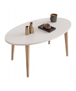 ΣΕΤ ΤΡΑΠΕΖΙ ΣΑΛΟΝΙΟΥ & 3 ΒΟΗΘ.ΤΡΑΠΕΖΑΚΙΑ VITAL HM18180.01 ΜΕΛΑΜΙΝΗ ΛΕΥΚΗ-ΞΥΛΟ SONAMA