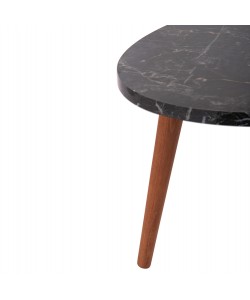 ΣΕΤ ΤΡΑΠΕΖΙ ΣΑΛΟΝΙΟΥ & 3 ΒΟΗΘ.ΤΡΑΠΕΖΙΑ VITAL HM18180.02 ΜΕΛΑΜΙΝΗ ΜΑΥΡΟ ΜΑΡΜΑΡΟ-ΚΑΡΥΔΙ ΠΟΔΙΑ