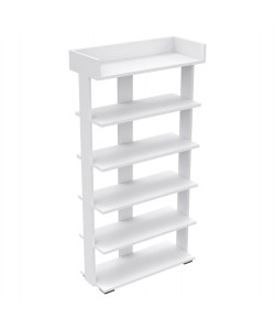 ΠΑΠΟΥΤΣΟΘΗΚΗ RIBBER HM18191.01 ΜΕΛΑΜΙΝΗ ΣΕ ΛΕΥΚΟ ΧΡΩΜΑ 73x30x142Υεκ.