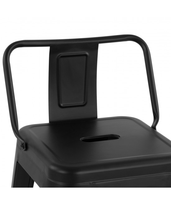 ΣΚΑΜΠΟ BAR ΜΕΤΑΛΛΙΚΟ MELITA ME ΠΛΑΤΗ ΜΑΥΡΟ ΜΑΤ 43Χ43Χ95Υεκ. HM8643.22