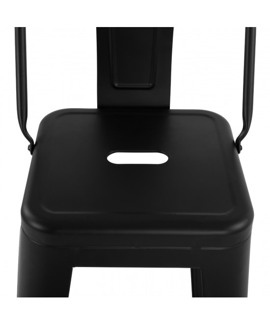 ΣΚΑΜΠΟ BAR ΜΕΤΑΛΛΙΚΟ MELITA ME ΠΛΑΤΗ ΜΑΥΡΟ ΜΑΤ 43Χ43Χ95Υεκ. HM8643.22