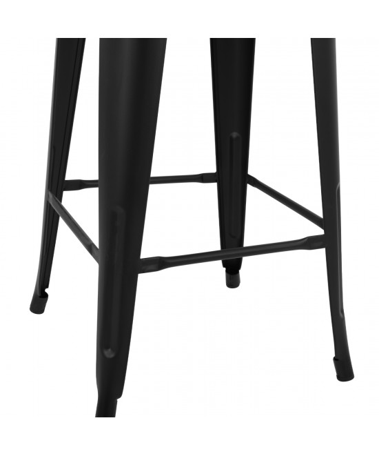 ΣΚΑΜΠΟ BAR ΜΕΤΑΛΛΙΚΟ MELITA ME ΠΛΑΤΗ ΜΑΥΡΟ ΜΑΤ 43Χ43Χ95Υεκ. HM8643.22