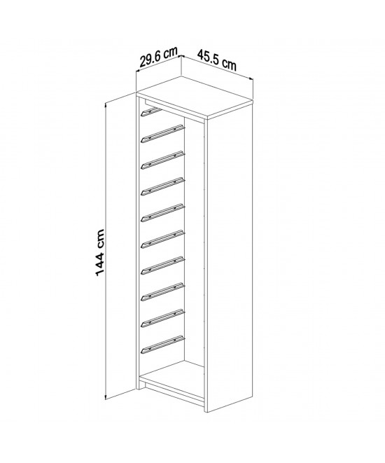 ΣΥΡΤΑΡΙΕΡΑ SANI HM18205.03 ΜΕΛΑΜΙΝΗ ΣΕ SONAMA-ΛΕΥΚΑ ΣΥΡΤΑΡΙΑ P.E. 45,5x29,6x144Υεκ.