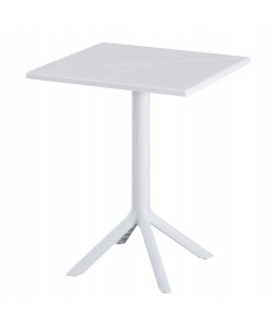 ΤΡΑΠΕΖΙ ΠΟΛΥΠΡΟΠΥΛΕΝΙΟΥ ΤΕΤΡΑΓΩΝΟ TERRIN HM6125.11 ΛΕΥΚΟ 60x60x75Υεκ.