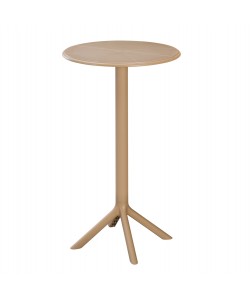 ΤΡΑΠΕΖΙ ΜΠΑΡ ΣΤΡΟΓΓΥΛΟ TERRIN HM6126.14 ΠΟΛΥΠΡΟΠΥΛΕΝΙΟ ΚΑΠΟΥΤΣΙΝΟ Φ61x107Υεκ.