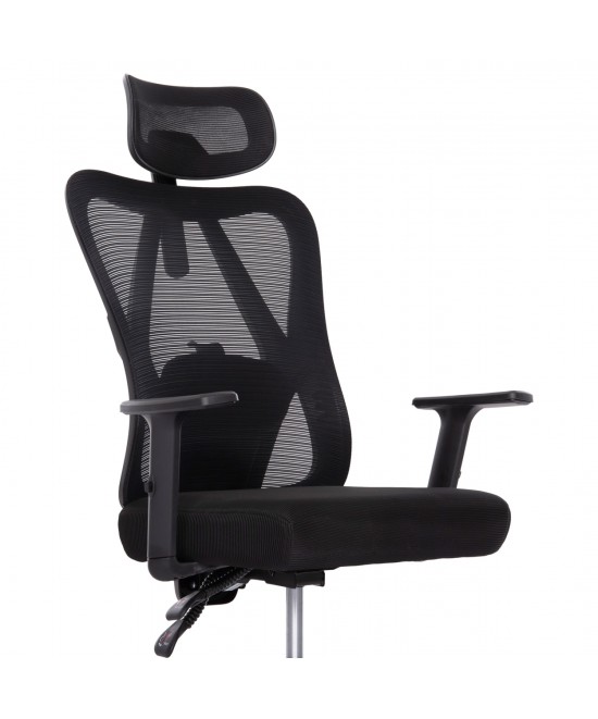 ΚΑΡΕΚΛΑ ΓΡΑΦΕΙΟΥ MEXER HM1195.01 ΜΑΥΡΟ MESH-PP ΒΑΣΗ 68x70x136Υεκ.