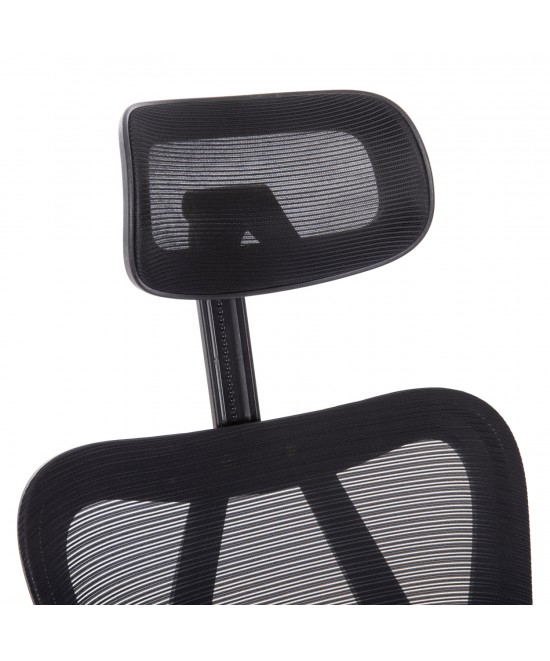 ΚΑΡΕΚΛΑ ΓΡΑΦΕΙΟΥ MEXER HM1195.01 ΜΑΥΡΟ MESH-PP ΒΑΣΗ 68x70x136Υεκ.