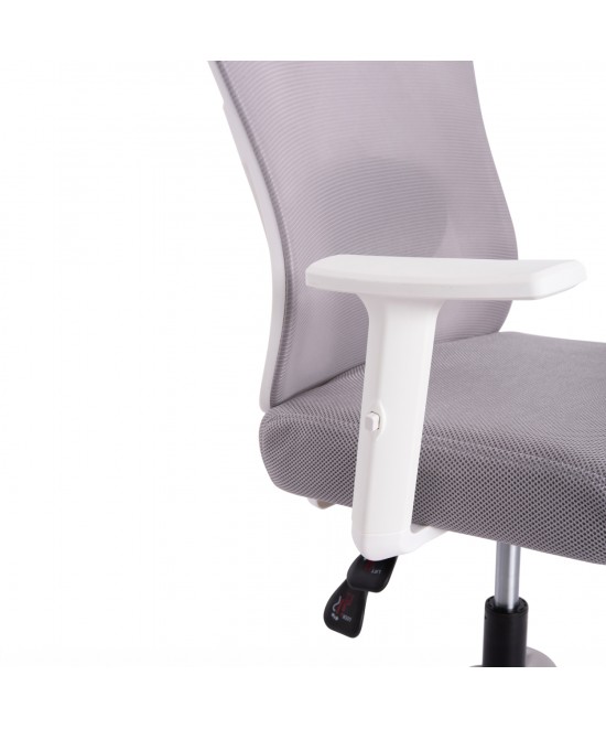ΚΑΡΕΚΛΑ ΓΡΑΦΕΙΟΥ MEXER HM1195.02 ΓΚΡΙ MESH-ΜΕΤΑΛ.ΒΑΣΗ-ΣΚΕΛΕΤΟΣ ΛΕΥΚΟΣ 68x70x136Υεκ.