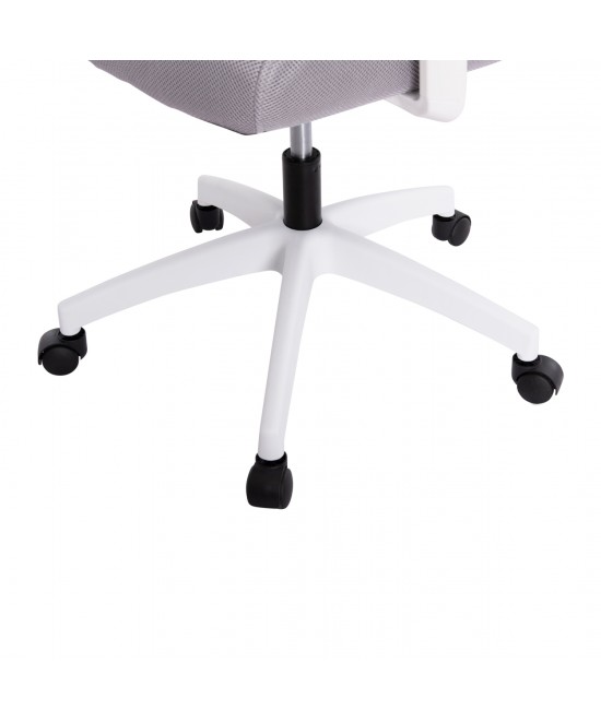 ΚΑΡΕΚΛΑ ΓΡΑΦΕΙΟΥ MEXER HM1195.02 ΓΚΡΙ MESH-ΜΕΤΑΛ.ΒΑΣΗ-ΣΚΕΛΕΤΟΣ ΛΕΥΚΟΣ 68x70x136Υεκ.