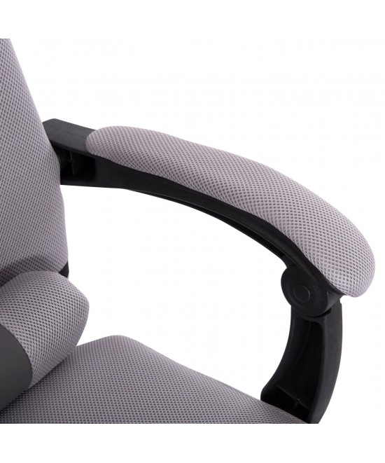 ΚΑΡΕΚΛΑ ΓΡΑΦΕΙΟΥ CRONER HM1196.02 ΓΚΡΙ MESH-ΜΕΤΑΛ.ΒΑΣΗ 58x67x124Υεκ.