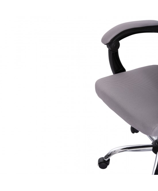 ΚΑΡΕΚΛΑ ΓΡΑΦΕΙΟΥ CRONER HM1196.02 ΓΚΡΙ MESH-ΜΕΤΑΛ.ΒΑΣΗ 58x67x124Υεκ.