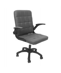 ΚΑΡΕΚΛΑ ΓΡΑΦΕΙΟΥ PORTIMA HM1197.03 ΓΚΡΙ PVC-ΜΑΥΡΟΣ ΣΚΕΛΕΤΟΣ & ΒΑΣΗ 66.5x60x97Υεκ