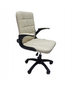 ΚΑΡΕΚΛΑ ΓΡΑΦΕΙΟΥ PORTIMA HM1197.04 ΜΠΕΖ PVC-ΜΑΥΡΟΣ ΣΚΕΛΕΤΟΣ & ΒΑΣΗ 66.5x57x97Υεκ