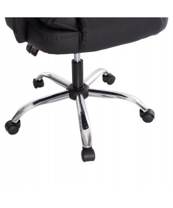 ΚΑΡΕΚΛΑ ΓΡΑΦΕΙΟΥ LAGOM HM1198 ΜΑΥΡO PVC-ΜΕΤΑΛ.ΒΑΣΗ-ΜΑΥΡΟΣ ΣΚΕΛΕΤΟΣ 60x70x104Υεκ