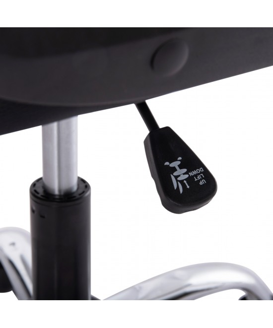 ΚΑΡΕΚΛΑ ΓΡΑΦΕΙΟΥ CANAN HM1201 ΜΑΥΡO PVC-ΒΑΣΗ ΧΡΩΜΙΟΥ 66x61x105Υεκ.