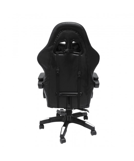 ΠΟΛΥΘΡΟΝΑ GAMING DARREN HM1203.04 ΜΑΥΡΟ-ΛΕΥΚΟ PVC 58.5x100x120Υεκ.