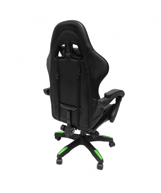 ΠΟΛΥΘΡΟΝΑ GAMING DARREN HM1203.03 ΜΑΥΡΟ-ΠΡΑΣΙΝΟ PVC 58.5x100x120Υεκ.