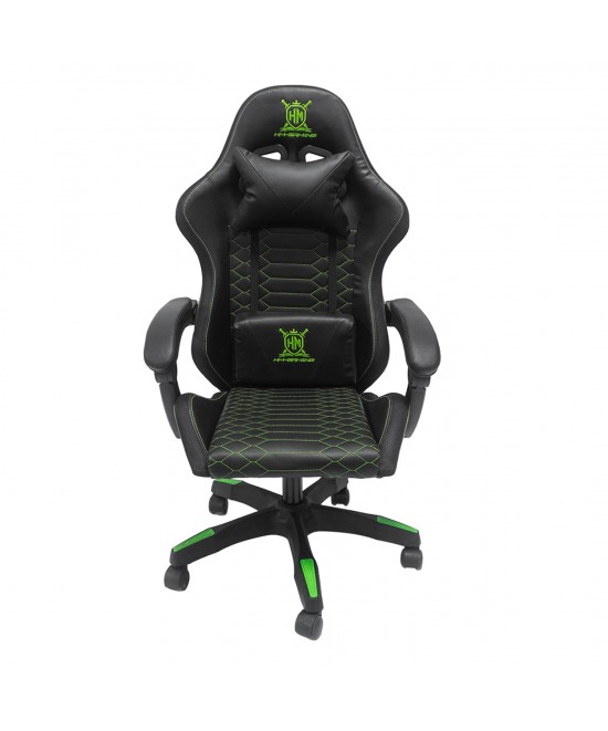 ΠΟΛΥΘΡΟΝΑ GAMING LOOT HM1204 ΜΑΥΡΟ-ΠΡΑΣΙΝΟ PVC & NYLON 60x60x120Υεκ.
