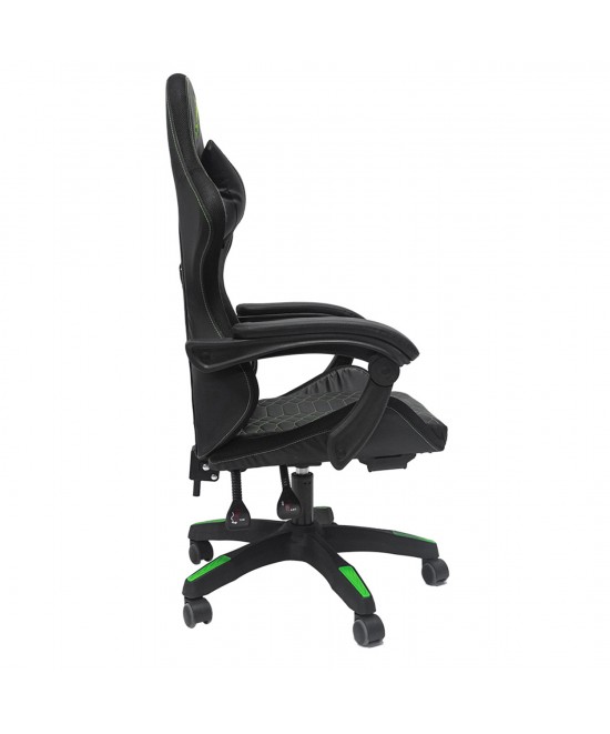 ΠΟΛΥΘΡΟΝΑ GAMING LOOT HM1204 ΜΑΥΡΟ-ΠΡΑΣΙΝΟ PVC & NYLON 60x60x120Υεκ.