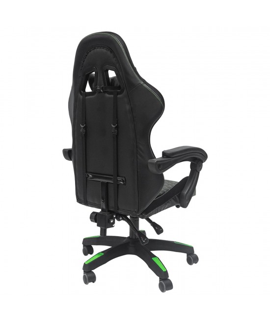 ΠΟΛΥΘΡΟΝΑ GAMING LOOT HM1204 ΜΑΥΡΟ-ΠΡΑΣΙΝΟ PVC & NYLON 60x60x120Υεκ.