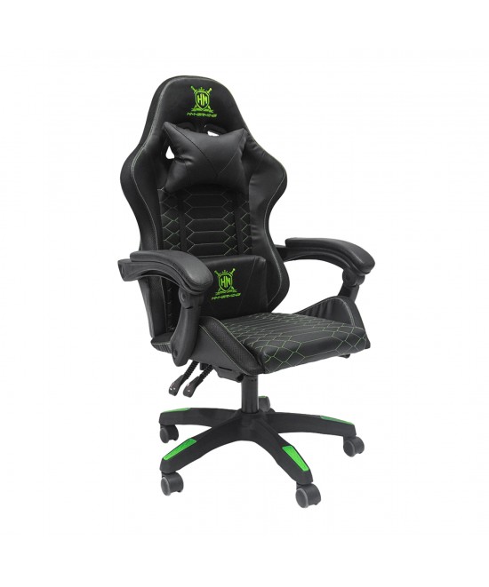 ΠΟΛΥΘΡΟΝΑ GAMING LOOT HM1204 ΜΑΥΡΟ-ΠΡΑΣΙΝΟ PVC & NYLON 60x60x120Υεκ.
