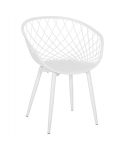 ΠΟΛΥΘΡΟΝΑ ΠΟΛΥΠΡΟΠΥΛΕΝΙΟΥ ARIADNE HM8001.31 ΛΕΥΚΗ ΜΕ ΛΕΥΚΑ ΜΕΤΑΛ.ΠΟΔΙΑ 62x54x81Υεκ.