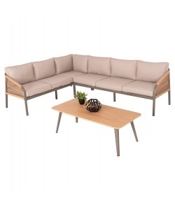 ΣΑΛΟΝΙ ΓΩΝΙΑ ΕΞ.ΧΩΡΟΥ MAERLY HM6140.03 ΑΛΟΥΜΙΝΙΟ & ΜΑΞΙΛΑΡΙΑ ΣΑΜΠΑΝΙ-ΣΥΝΘ.ΣΧΟΙΝΙ