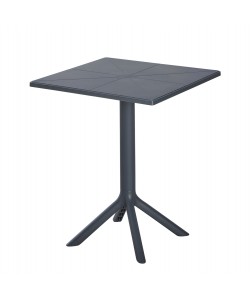 ΤΡΑΠΕΖΙ ΠΟΛΥΠΡΟΠΥΛΕΝΙΟΥ ΤΕΤΡΑΓΩΝΟ TERRIN HM6125.20 ΣΚΟΥΡΟ ΓΚΡΙ 60,5x60,5x76,5Υεκ.