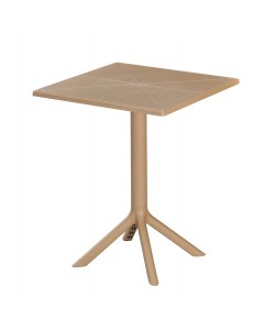 ΤΡΑΠΕΖΙ ΠΟΛΥΠΡΟΠΥΛΕΝΙΟΥ ΤΕΤΡΑΓΩΝΟ TERRIN HM6125.14 ΚΑΠΟΥΤΣΙΝΟ 60x60x75Υεκ.