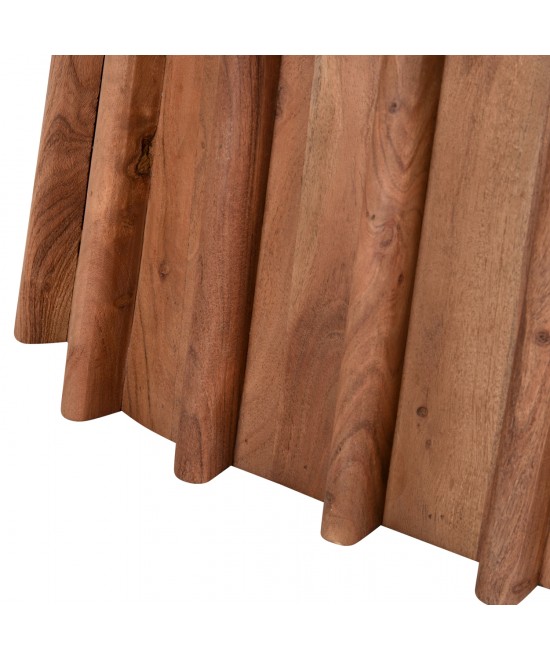 ΤΡΑΠΕΖΙ ΣΑΛΟΝΙΟΥ ΟΒΑΛ DRAXX HM9934 ΜΑΣΙΦ ΑΚΑΚΙΑ-ΜΑΥΡΟ ΜΑΡΜΑΡΟ 120x70x38Υεκ.