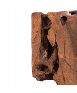 ΣΚΑΜΠΟ ΧΑΜΗΛΟΥ ΥΨΟΥΣ KUMO HM7893 ΜΑΣΙΦ ΞΥΛΟ TΕΑK ΦΥΣΙΚΟ 30X30X40Υεκ.