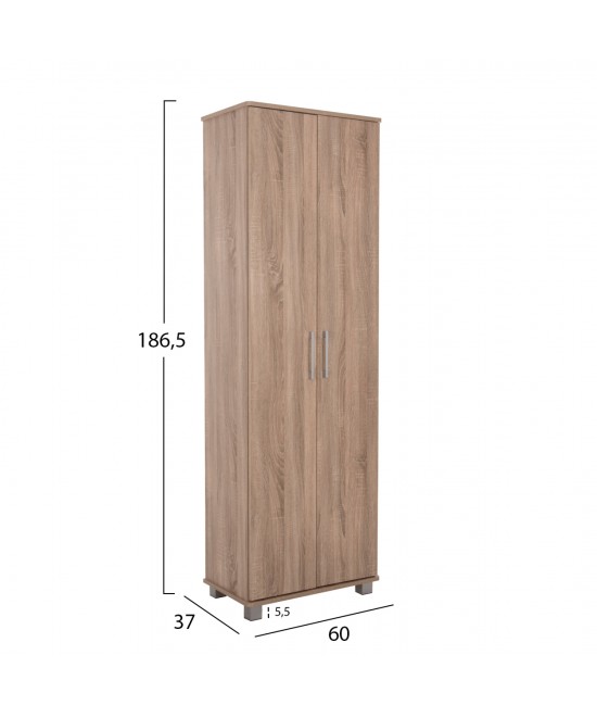 ΠΑΠΟΥΤΣΟΘΗΚΗ-ΝΤΟΥΛΑΠΑ CLUSE HM2403.20 ΜΕΛΑΜΙΝΗ SONAMA OAK ΧΡΩΜΑ 60Χ37Χ186,5Υεκ.