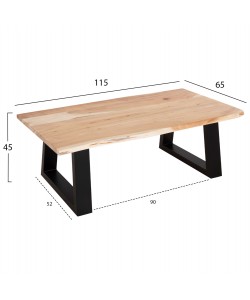 ΤΡΑΠΕΖΙ ΣΑΛΟΝΙΟΥ SOFIA SLIM HM8502.21 ΞΥΛΟ ΑΚΑΚΙΑΣ ΣΕ ΑΝΟΙΧΤΟ ΦΥΣΙΚΟ 115x65x45Υεκ.