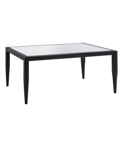 ΤΡΑΠΕΖΙ MEIR ΣΑΛΟΝΙΟΥ ΑΛΟΥΜΙΝΙΟΥ ΣΕ ΓΚΡΙ ΑΠΟΧΡΩΣΗ ΜΕ ΓΥΑΛΙ HM5551.02 100x58x46Υ εκ.