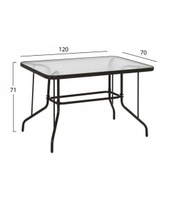 ΤΡΑΠΕΖΙ ADAM HM5679.02 ΜΕΤΑΛΛΙΚΟ ΚΑΦΕ ΜΕ ΓΥΑΛΙΝΗ ΕΠΙΦΑΝΕΙΑ 120Χ70Χ71Υεκ. ΤΡΑΠΕΖΙ ADAM HM5679.02 ΜΕΤΑΛΛΙΚΟ ΚΑΦΕ ΜΕ ΓΥΑΛΙΝΗ ΕΠΙΦΑΝΕΙΑ 120Χ70Χ71Υεκ.