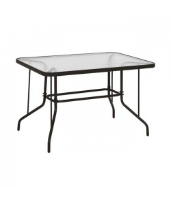 ΤΡΑΠΕΖΙ ADAM HM5679.02 ΜΕΤΑΛΛΙΚΟ ΚΑΦΕ ΜΕ ΓΥΑΛΙΝΗ ΕΠΙΦΑΝΕΙΑ 120Χ70Χ71Υεκ.