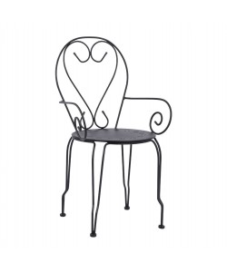 ΚΑΡΕΚΛΑ ΠΟΛΥΘΡΟΝΑ ΜΕΤΑΛΛΙΚΗ AMORE ΜΑΥΡΗ HM5008.11 49x48x90 εκ.