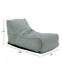 ΠΟΥΦ BLOOM ΑΔΙΑΒΡΟΧΟ HM5111.20 ΓΚΡΙ 106x70x61Υ εκ.