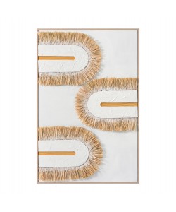 ΠΙΝΑΚΑΣ 3D HM4537.02 ΜΕ ΚΟΡΝΙΖΑ ΜΠΕΖ-ΚΑΜΒΑΣ ΛΕΥΚΟΣ-ΧΕΙΡΟΠΟΙΗΤΟΣ 80x3,5x120Υεκ.