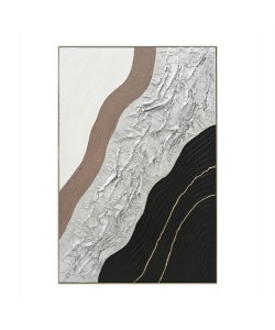 ΠΙΝΑΚΑΣ ΤΟΙΧΟΥ ABSTRACT HM4553.02 ΜΕ ΚΟΡΝΙΖΑ ΜΠΕΖ-ΚΑΜΒΑΣ-ΧΕΙΡΟΠΟΙΗΤΟΣ 82x4.5x122Υεκ