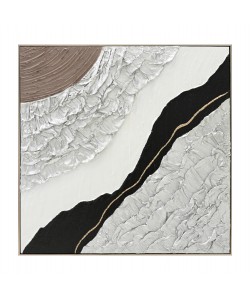 ΠΙΝΑΚΑΣ ΤΟΙΧΟΥ ABSTRACT (ΤΕΤΡΑΓΩΝΟΣ) HM4553.01 ΜΕ ΚΟΡΝΙΖΑ ΜΠΕΖ-ΚΑΜΒΑΣ 82x4.5x82Υεκ