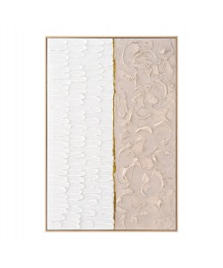 ΠΙΝΑΚΑΣ TOIXOY SHON HM4558 ΜΕ ΚΟΡΝΙΖΑ ΜΠΕΖ-ΚΑΜΒΑΣ ΣΕ ΛΕΥΚΟ-ΜΠΕΖ 62x4,5x92Υεκ.