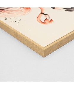 ΠΙΝΑΚΑΣ TOIXOY FLAMINGOS HM4562 ΜΕ ΚΟΡΝΙΖΑ ΜΠΕΖ-ΚΑΜΒΑΣ ΕΚΤΥΠΩΣΗ 52,5x2,8x72,5Υεκ.