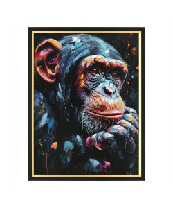 ΠΙΝΑΚΑΣ TOIXOY SIMIA HM4563 ΜΕ ΚΟΡΝΙΖΑ ΜΑΥΡΗ-ΚΑΜΒΑΣ ΕΚΤΥΠΩΣΗ ΠΙΘΗΚΟΣ 64x4,5x84Υεκ.